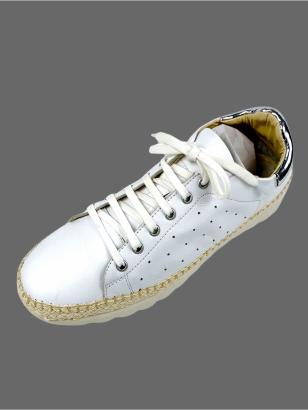 Studio Flexx Womens White Leather Sneakers Size 8